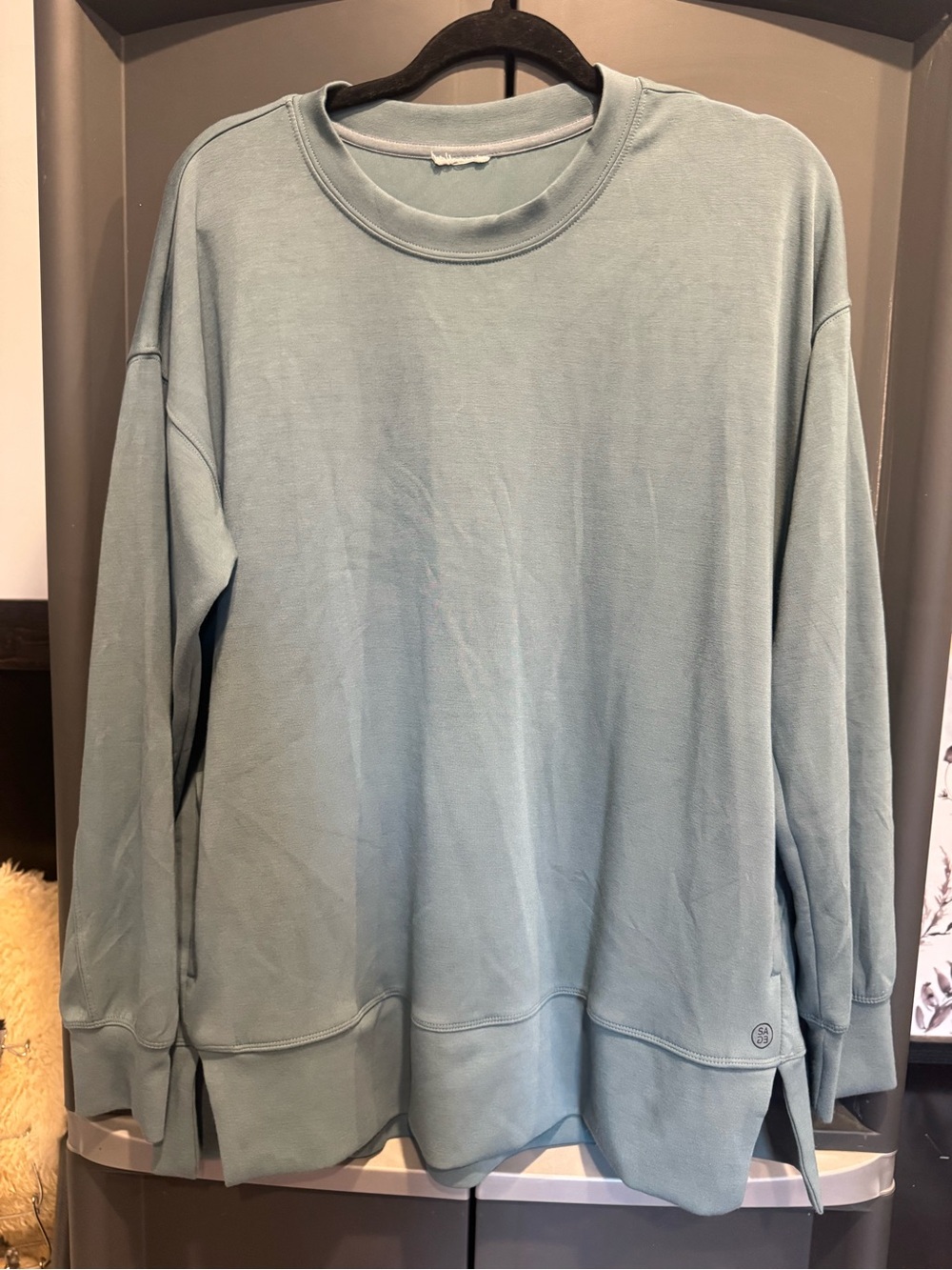 Sage Crewneck Sweater with pockets